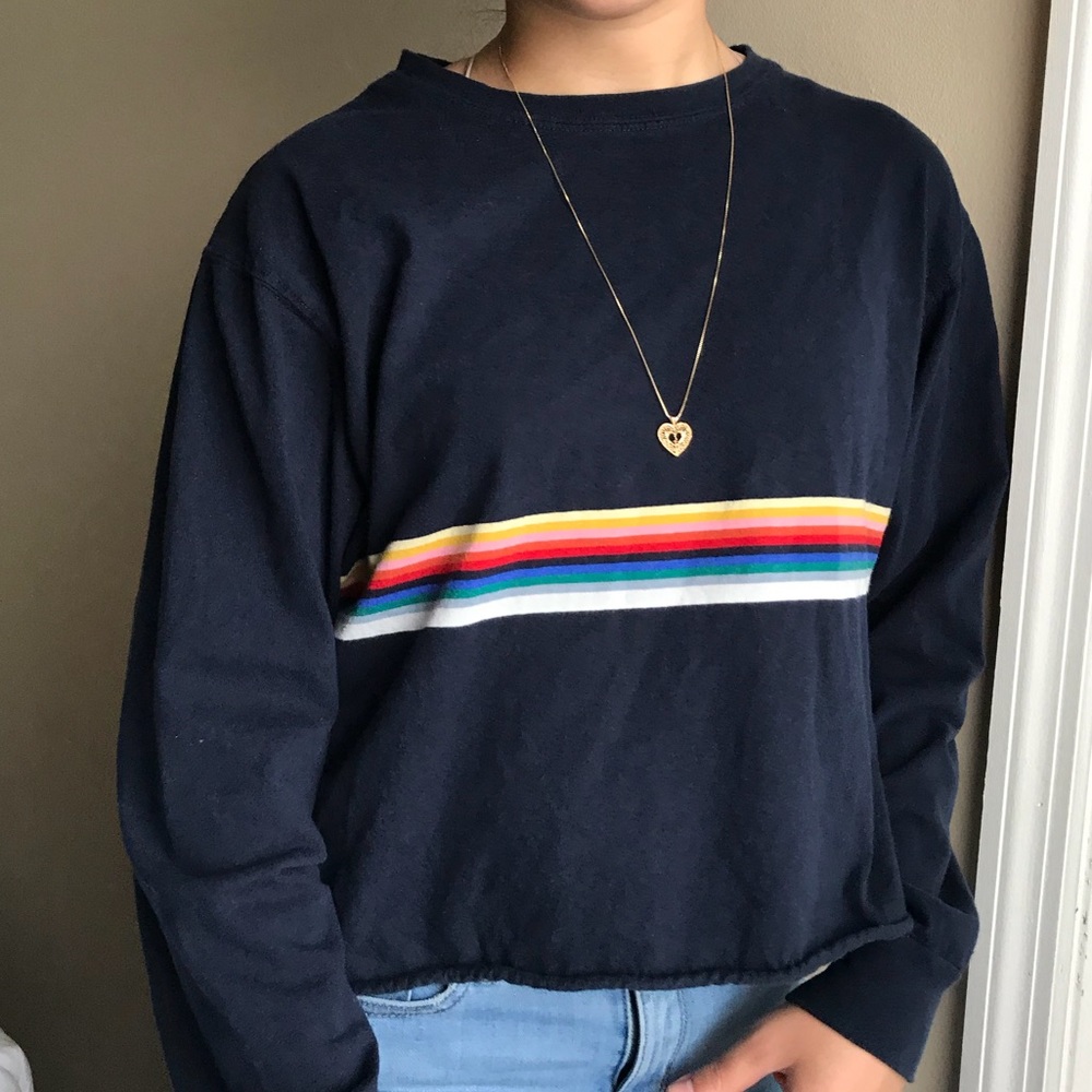 rainbow stripe brandy melville top